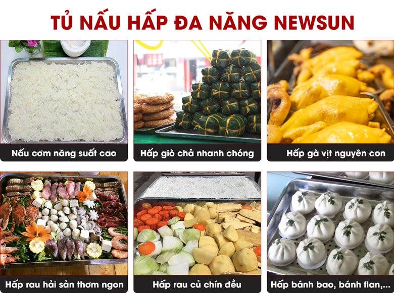 Nấu hấp đa năng nhiều loại thực phẩm khác nhau Nấu hấp đa năng nhiều loại thực phẩm khác nhau