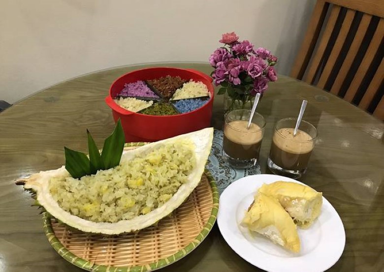 Xôi lá dứa sầu riêng Xôi lá dứa sầu riêng