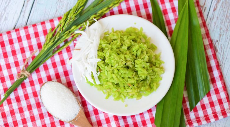 Xôi lá dứa thơm ngon, lên màu chuẩn Xôi lá dứa thơm ngon, lên màu chuẩn