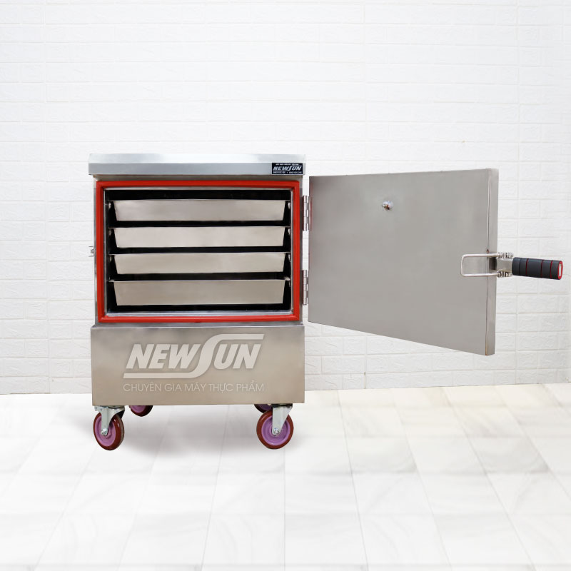 Tủ nấu cơm 8 khay dùng điện Việt Nam (32kg gạo/mẻ) - Ảnh 4